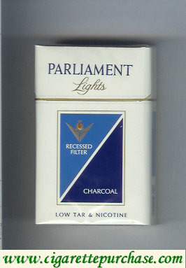 Parliament Lights Charcoal cigarettes hard box